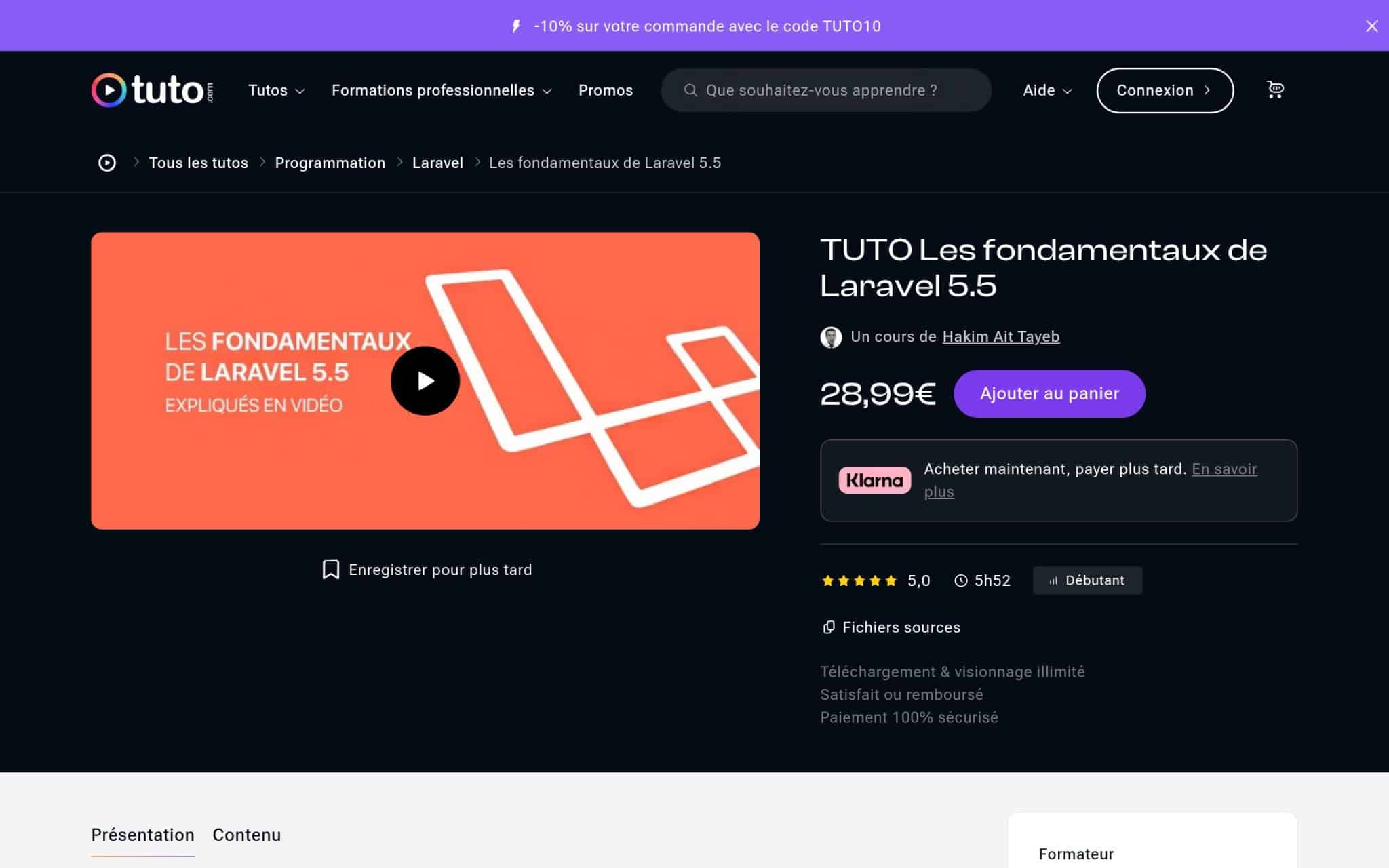 Les fondamentaux de Laravel 5.5 - Tuto