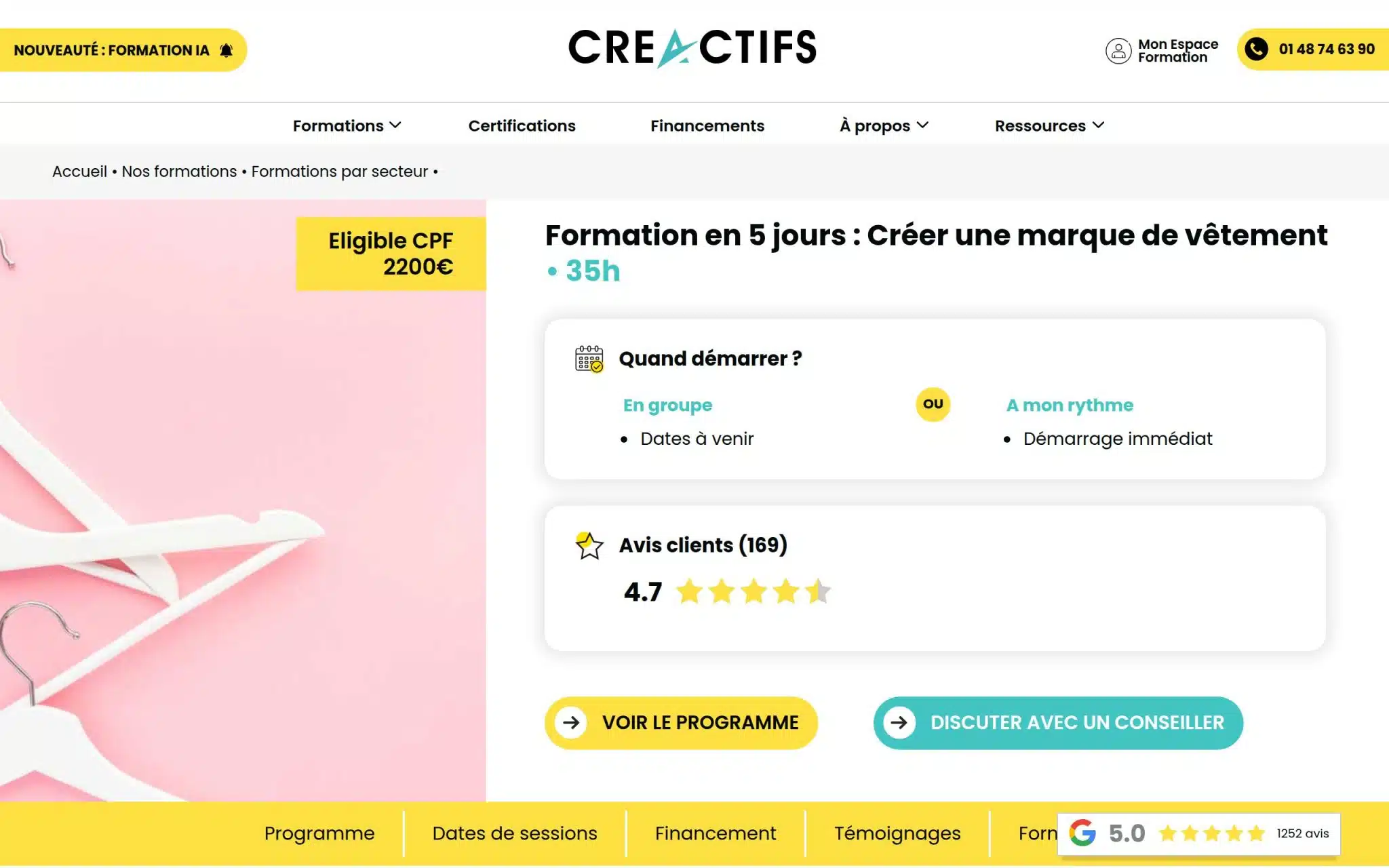 Formation CrĂ©er une marque de vĂȘtement - CrĂ©Actifs