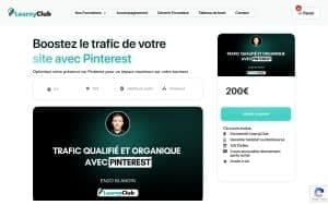 Formation Boostez le trafic de votre site avec Pinterest – LearnyClub