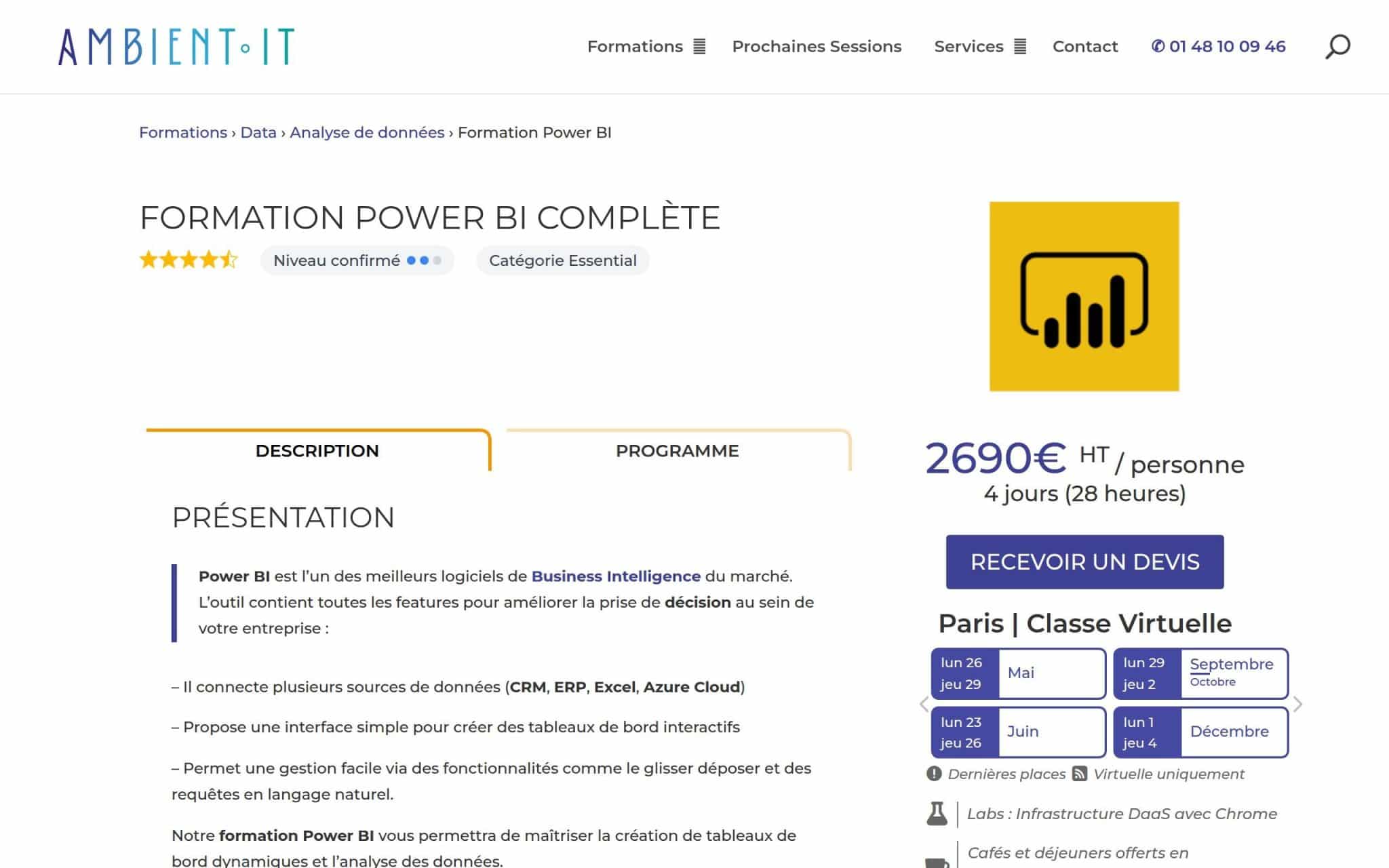 Formation Power BI Complète - Ambient IT