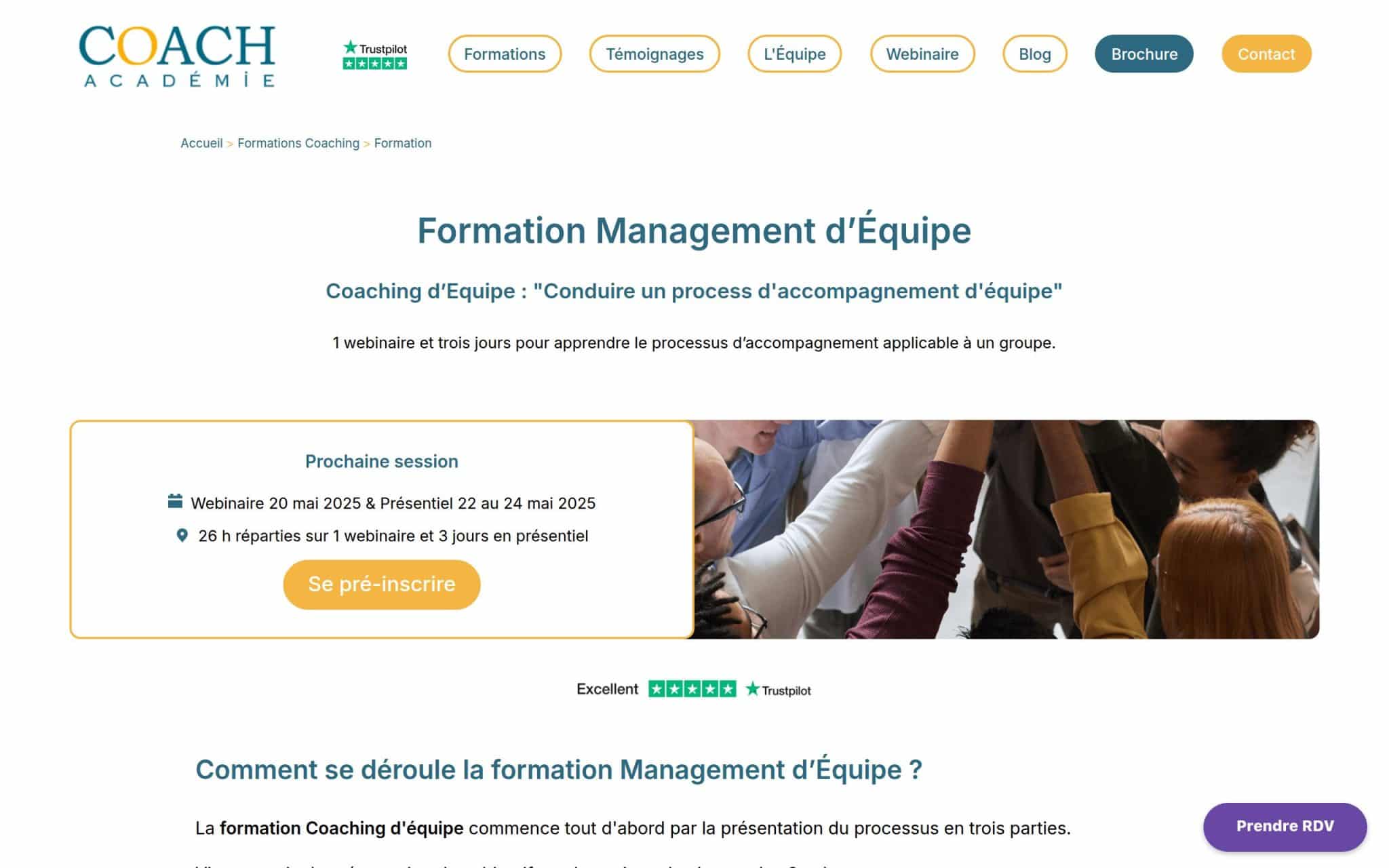 Formation Management d’Équipe - Coach Académie