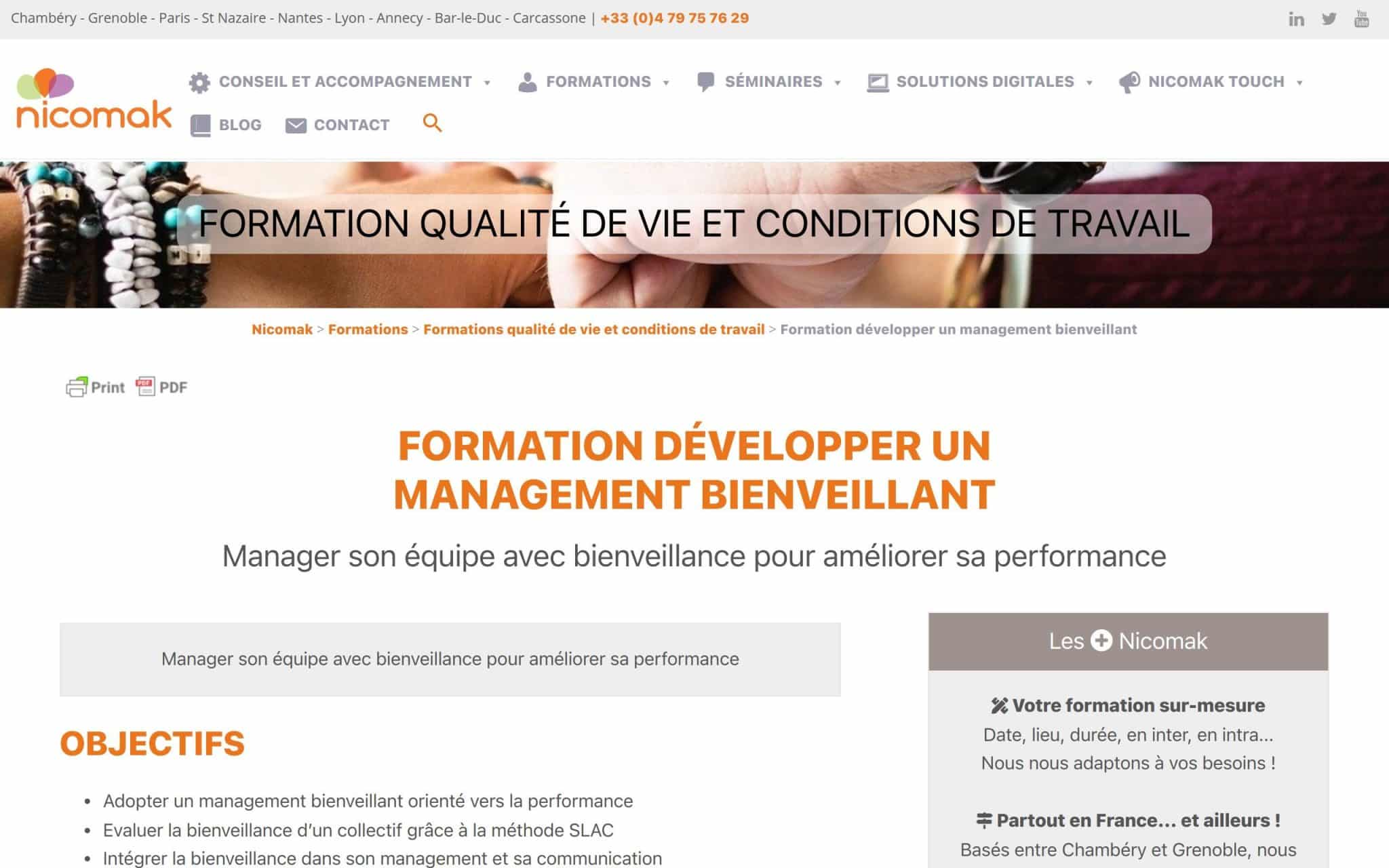 Formation développer un management bienveillant - Nicomak