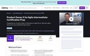 Product Owner II for Agile Intermediate – Udemy