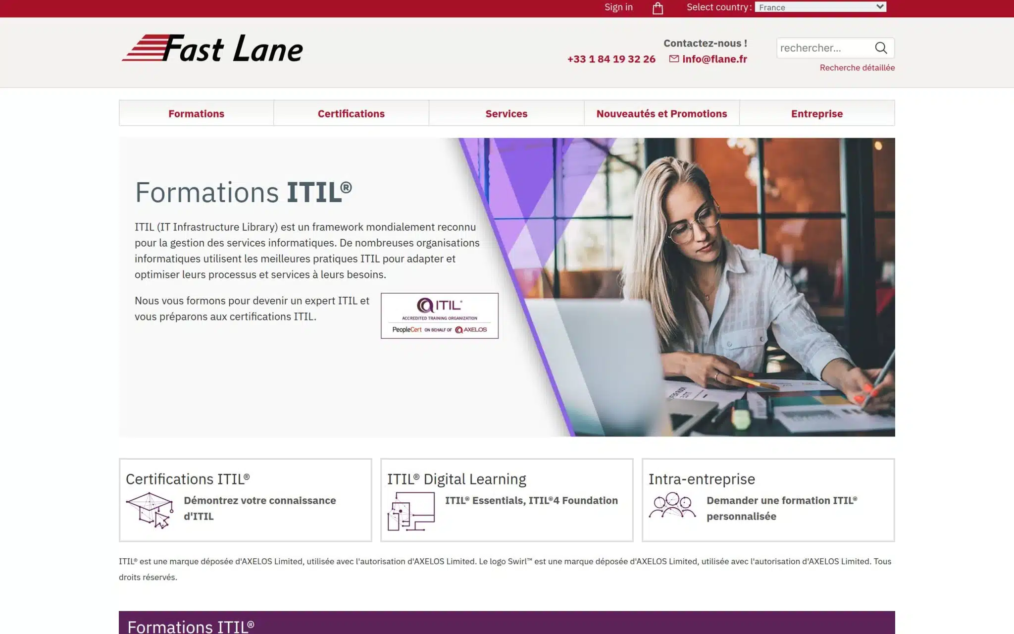 Formation Formations ITIL - Fast Lane