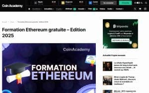 Formation Ethereum gratuite – Edition 2025 – Coin Academy