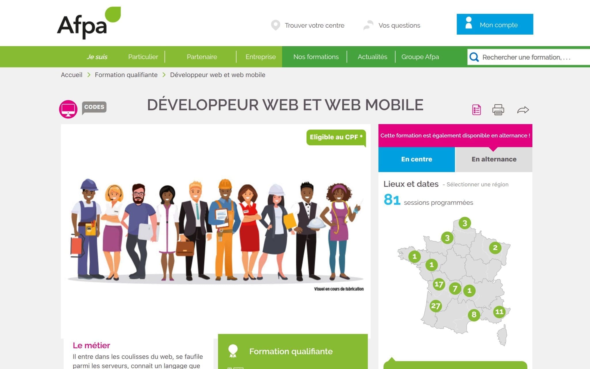 Développeur Web et Web Mobile - Afpa