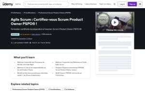 Agile Scrum : Certifiez-vous Scrum Product Owner PSPO – Udemy