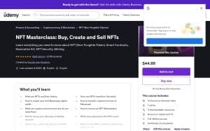 NFT Masterclass: Buy, Create and Sell NFTs – Udemy