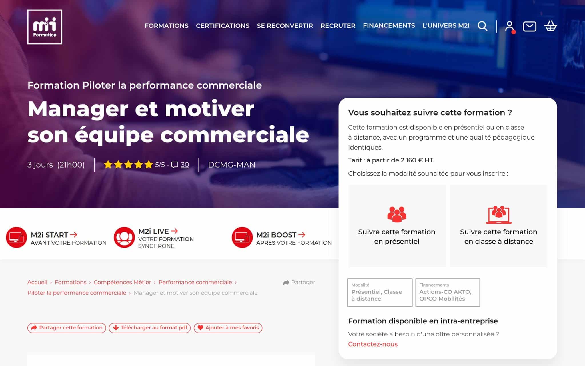 Manager et motiver son équipe commerciale - M2i