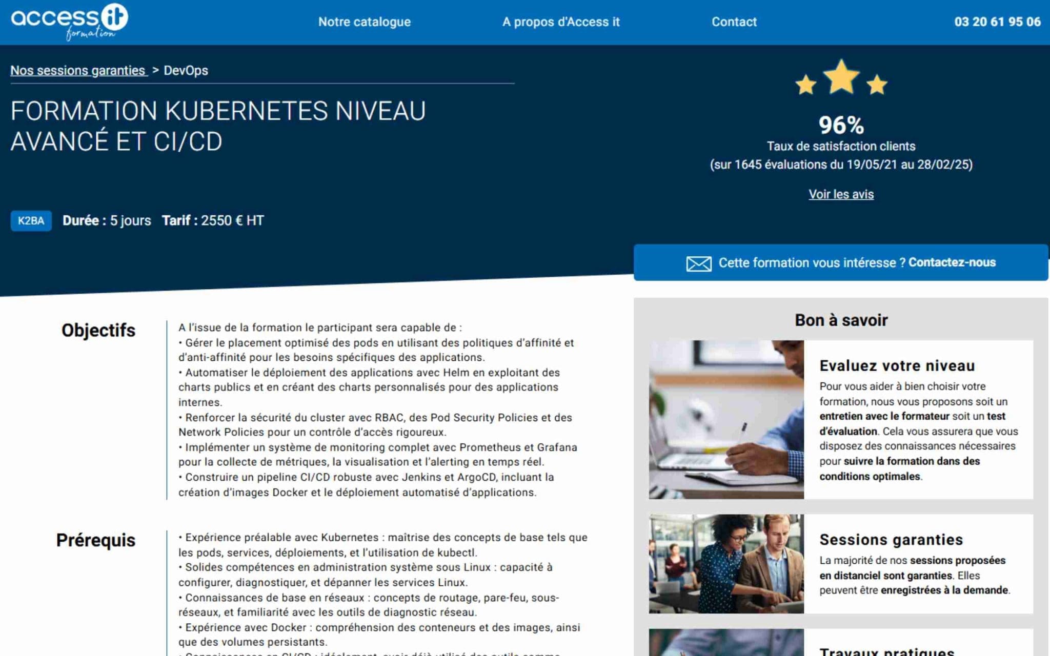 Formation Kubernetes Niveau Avancé et CI/CD - Access IT
