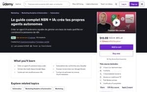 Le guide complet N8N + IA: crée tes propres agents autonomes – Udemy