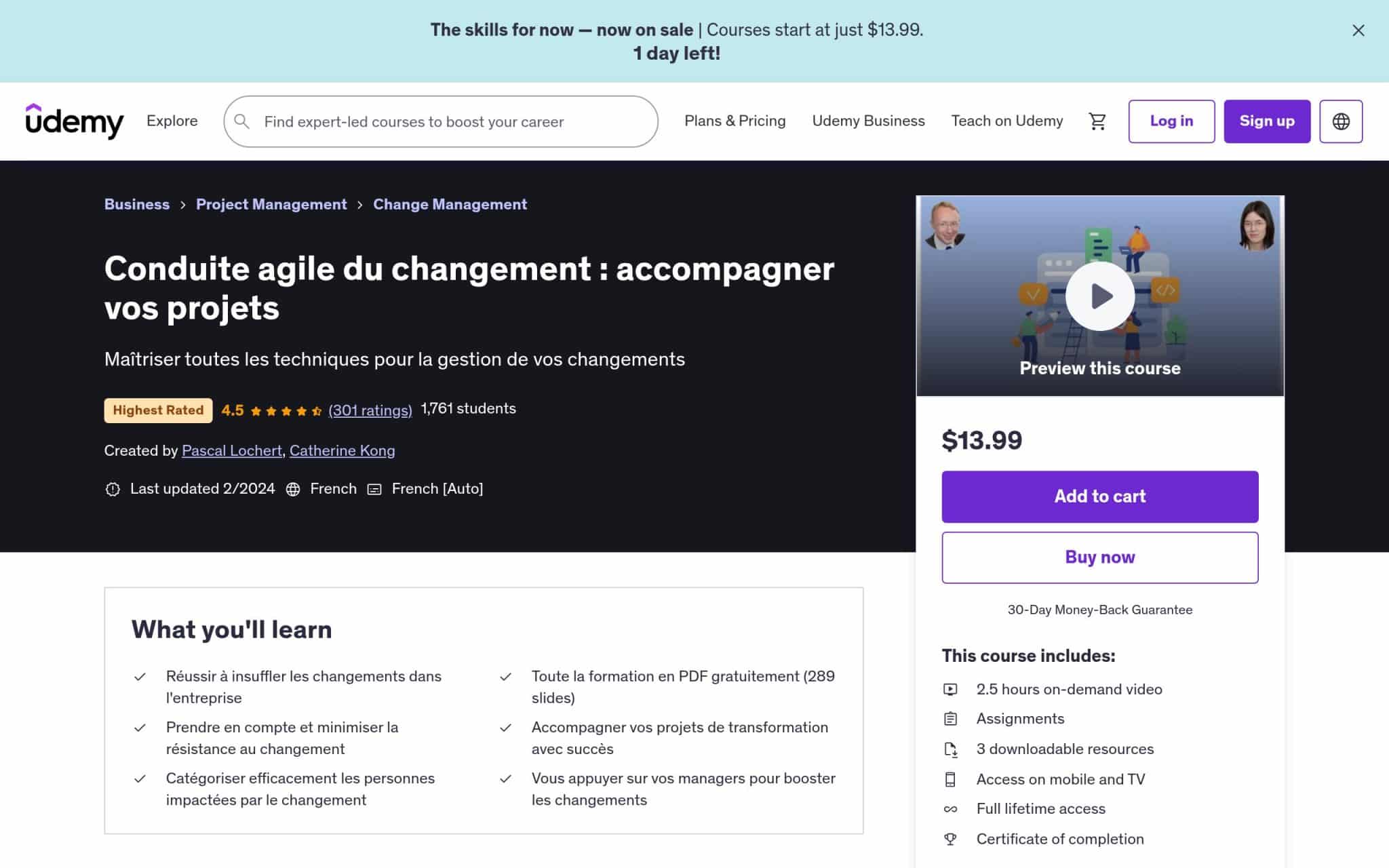 Conduite agile du changement : accompagner vos projets - Udemy