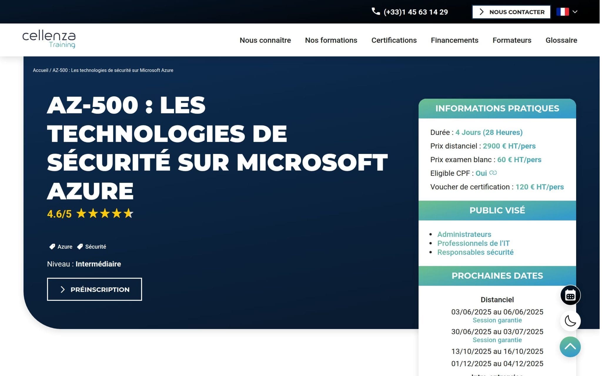 AZ-500 : Les technologies de sécurité sur Microsoft Azure - Cellenza Training