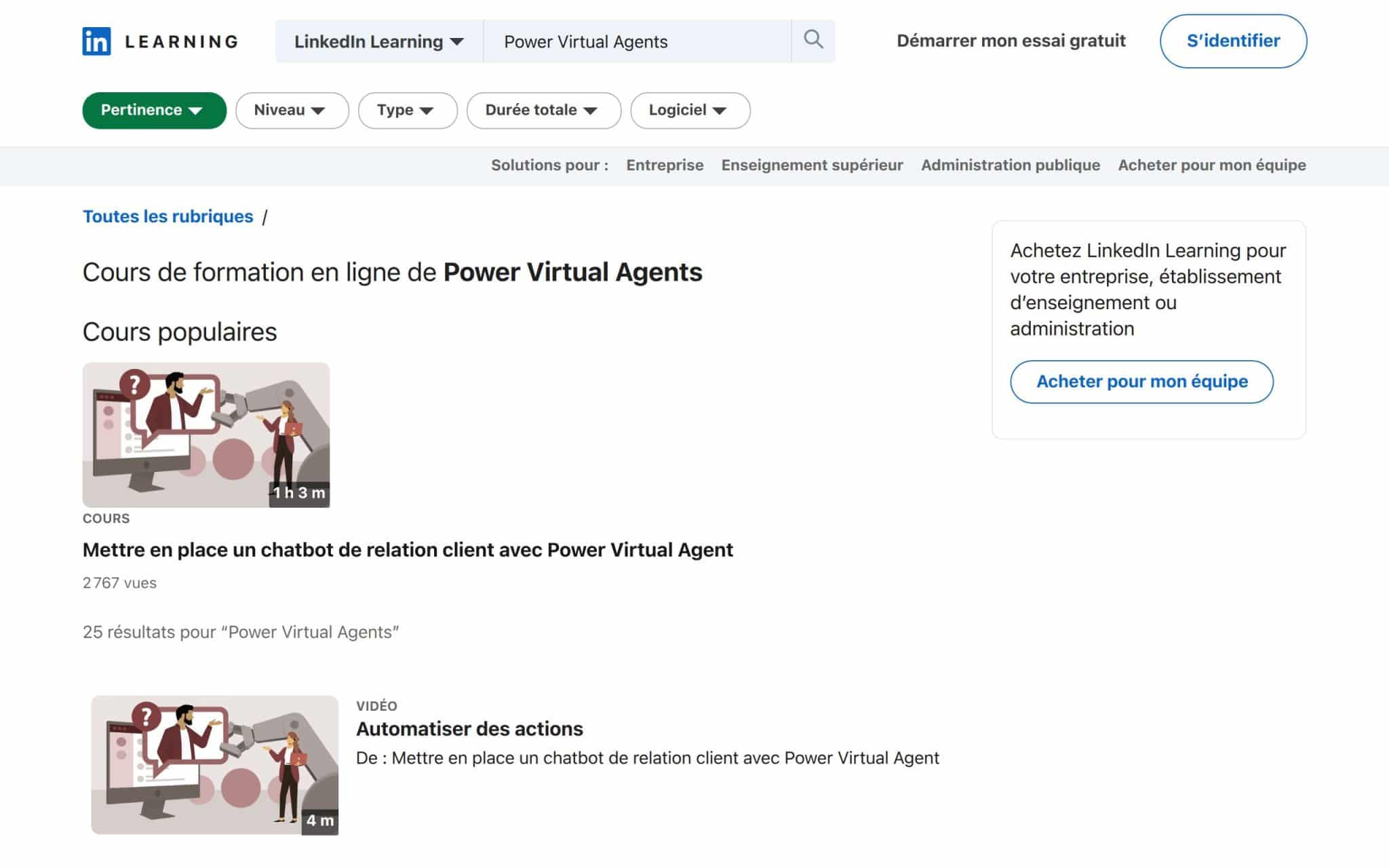 Cours de formation en ligne de Power Virtual Agents - LinkedIn