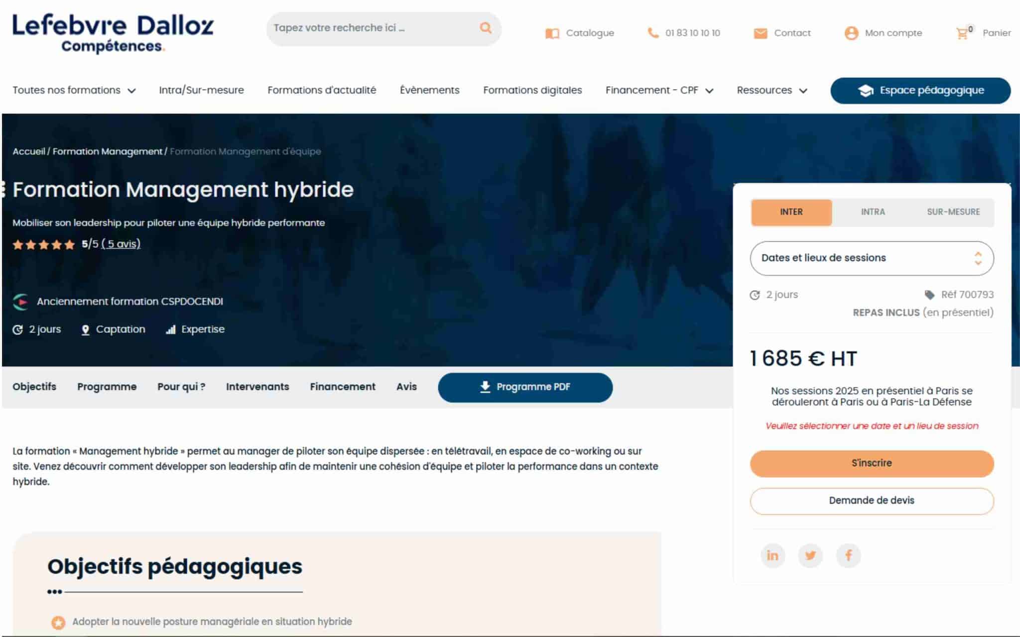 Formation Management hybride - Lefebvre Dalloz Compétences