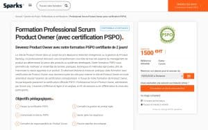 Formation Professional Scrum Product Owner – Sparks