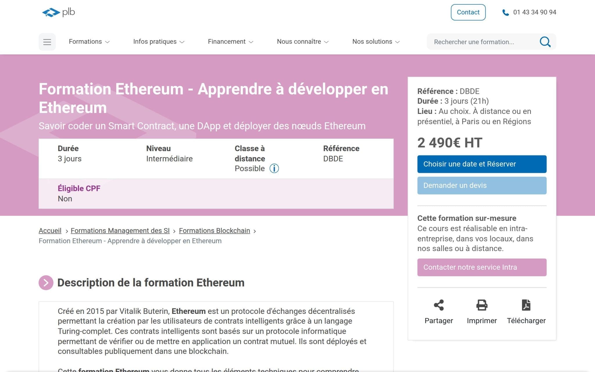 Formations Ethereum : Classement 2026 🏆 (LearnThings)
