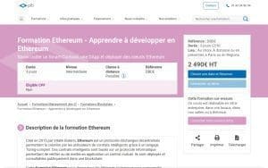 Formation Ethereum – Apprendre à développer en Ethereum – Plb Consultant