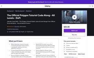 The Official Polygon Tutorial Code Along – All Levels – DeFi – Udemy