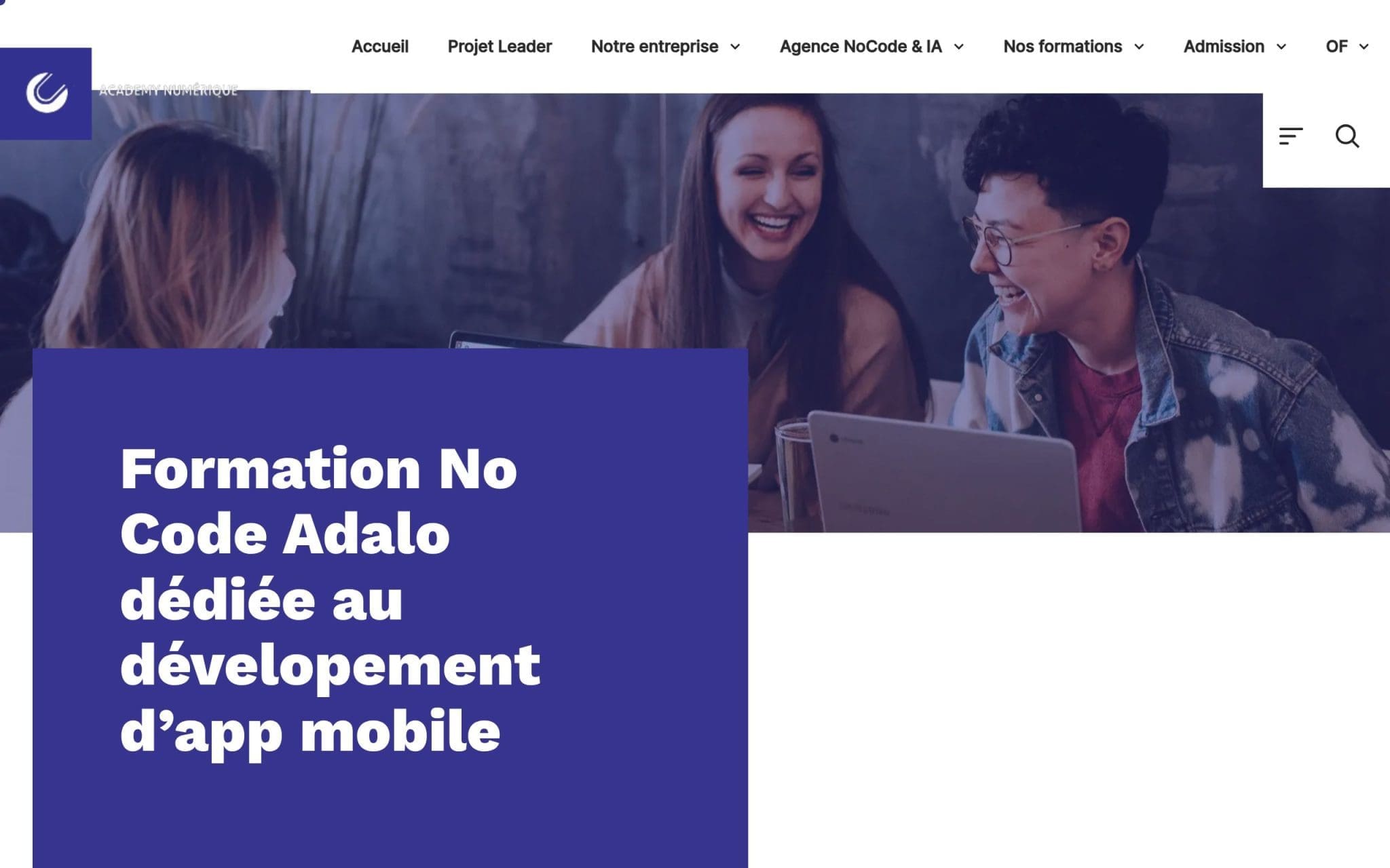 Formation No Code Adalo - Academy Numérique