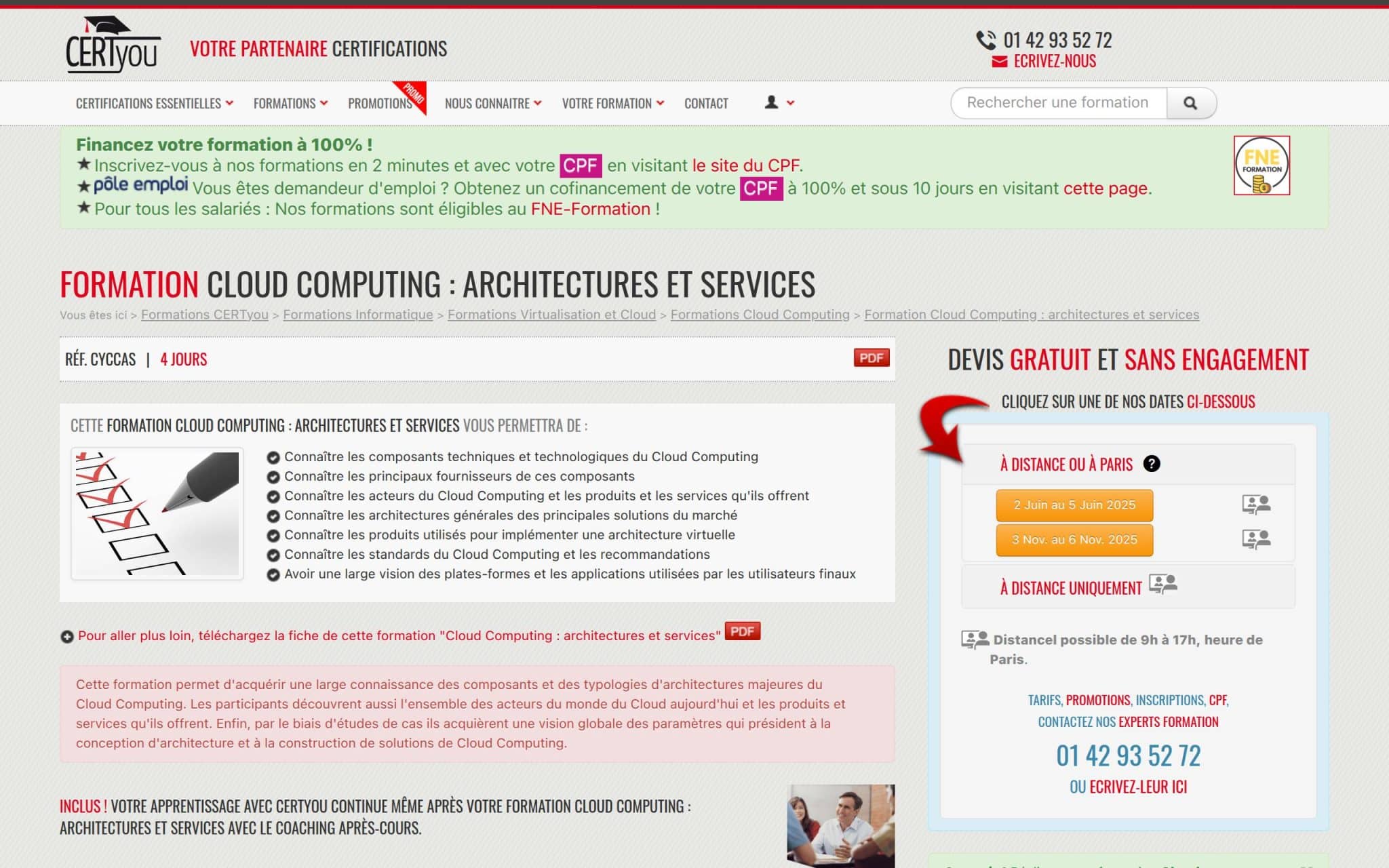 Formation Cloud Computing : architectures et services - CertYou