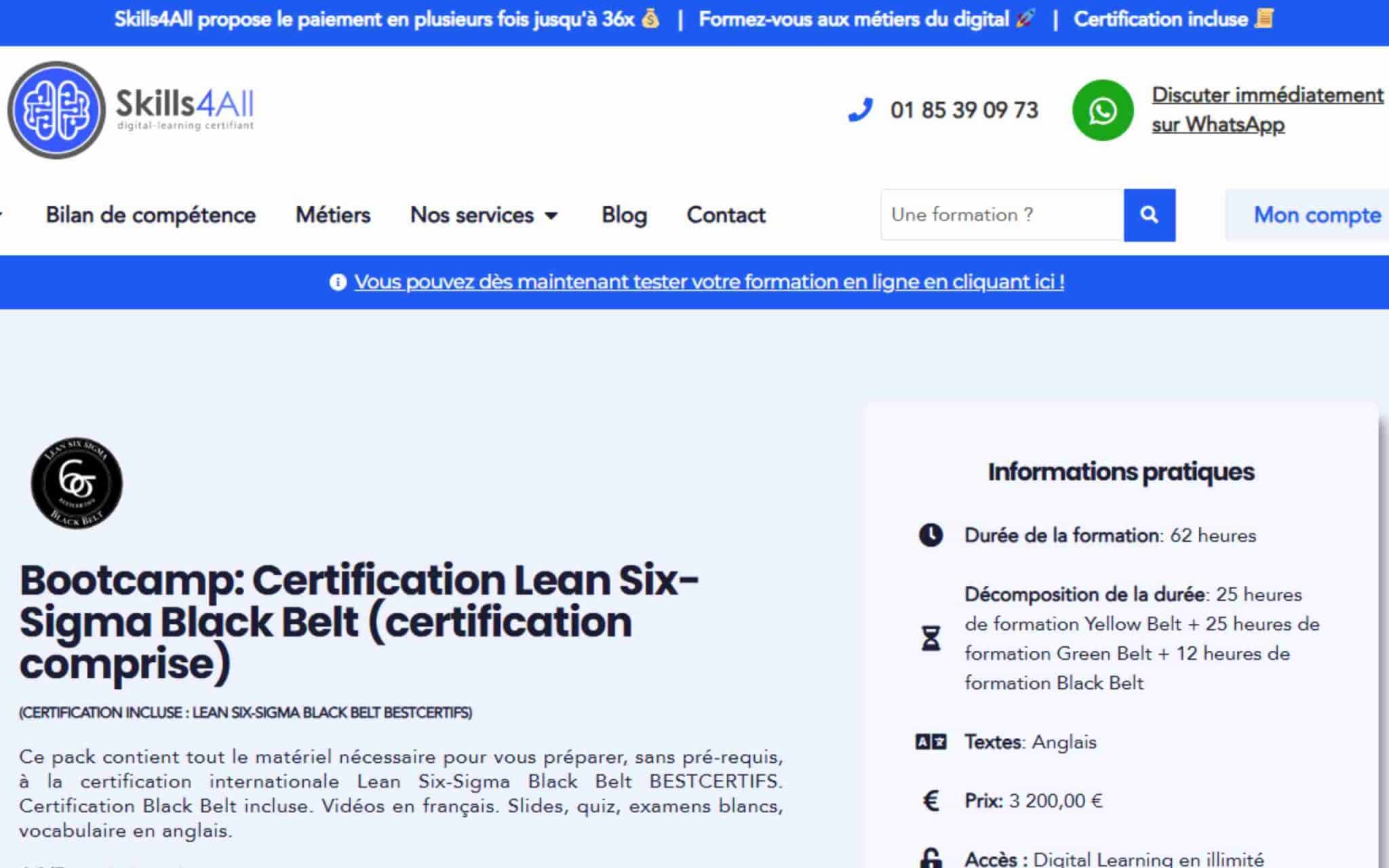 Formation Bootcamp: Certification Lean Six-Sigma Black Belt IASSC - Skills4All