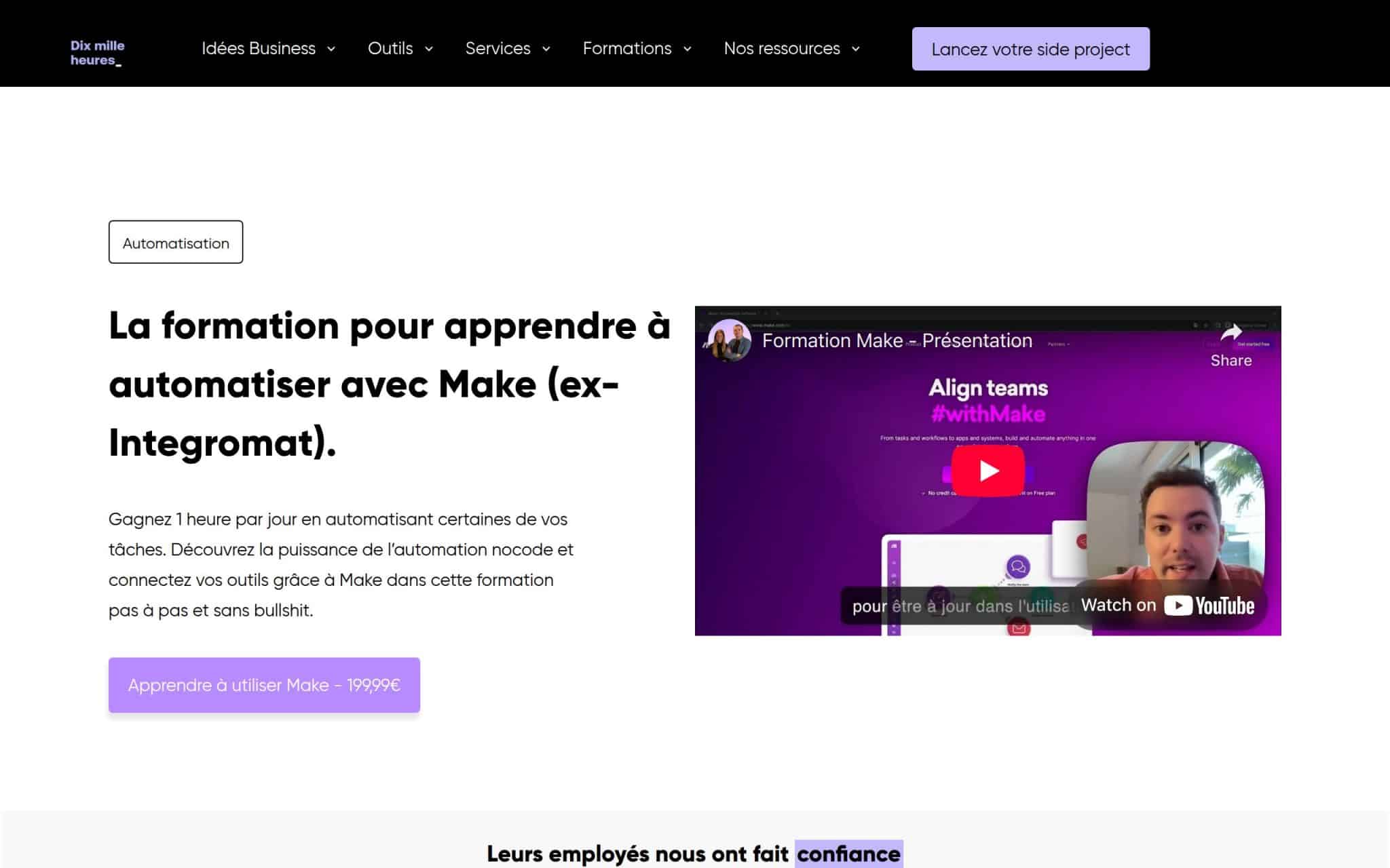 La formation pour apprendre à automatiser avec Make (ex-Integromat) - Dix Mille Heures