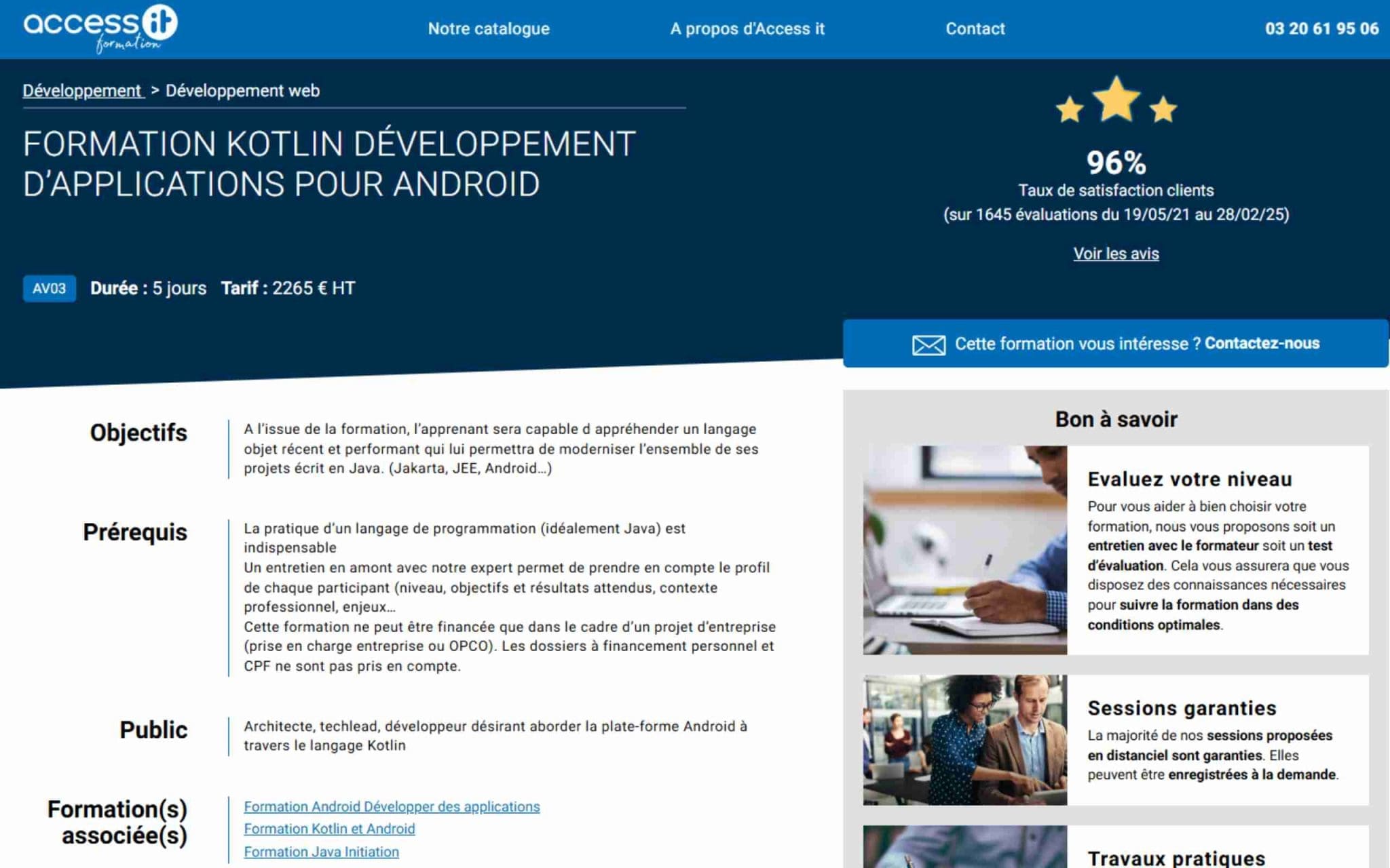 Formation Kotlin Développement d'applications pour Android - Access IT