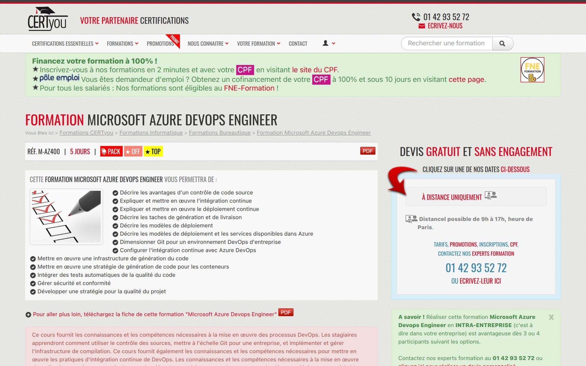 Formation Microsoft Azure Devops Engineer - CertYou