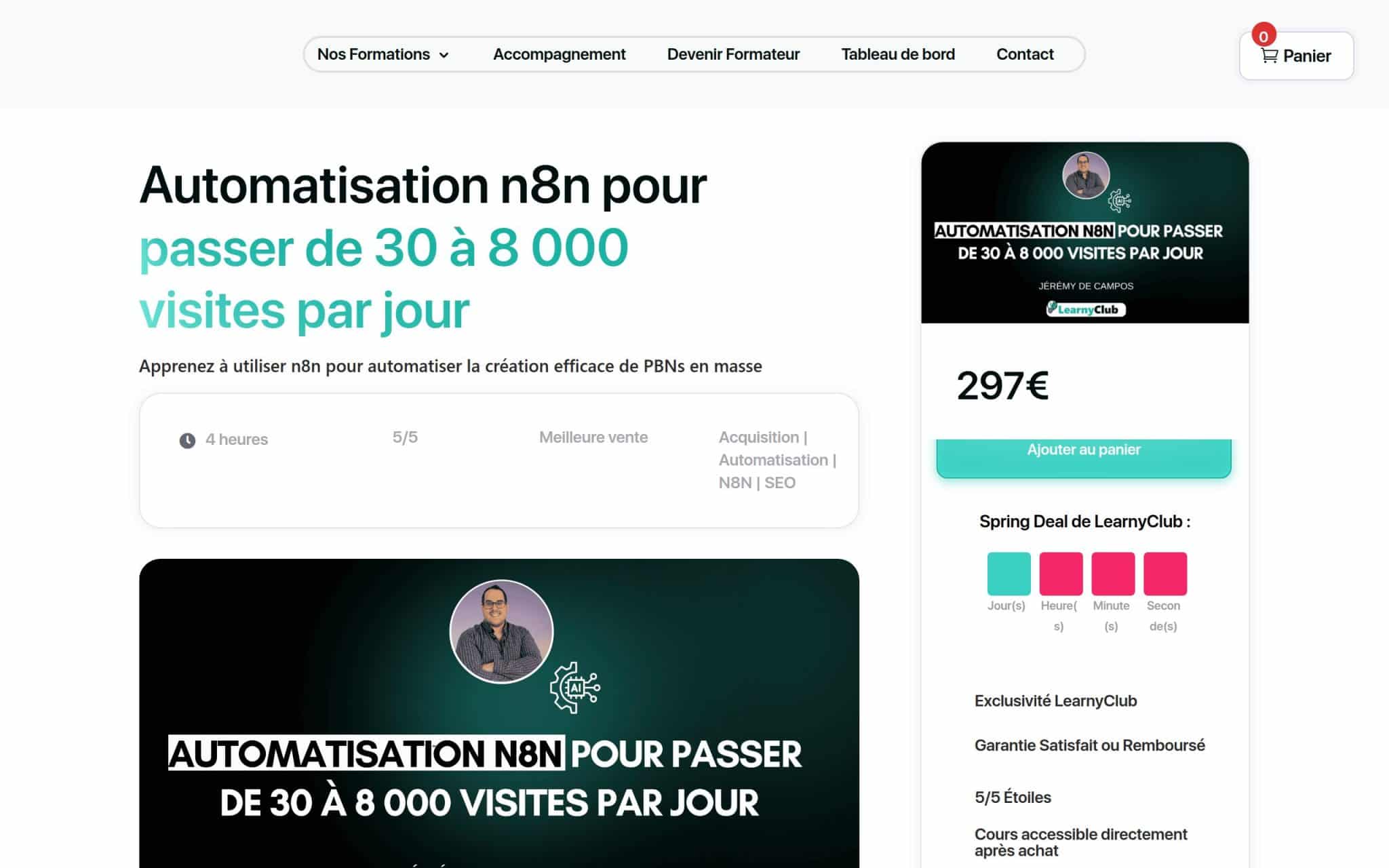 Formation Automatisation N8N : Créer une stratégie complète de sites SEO - LearnyClub