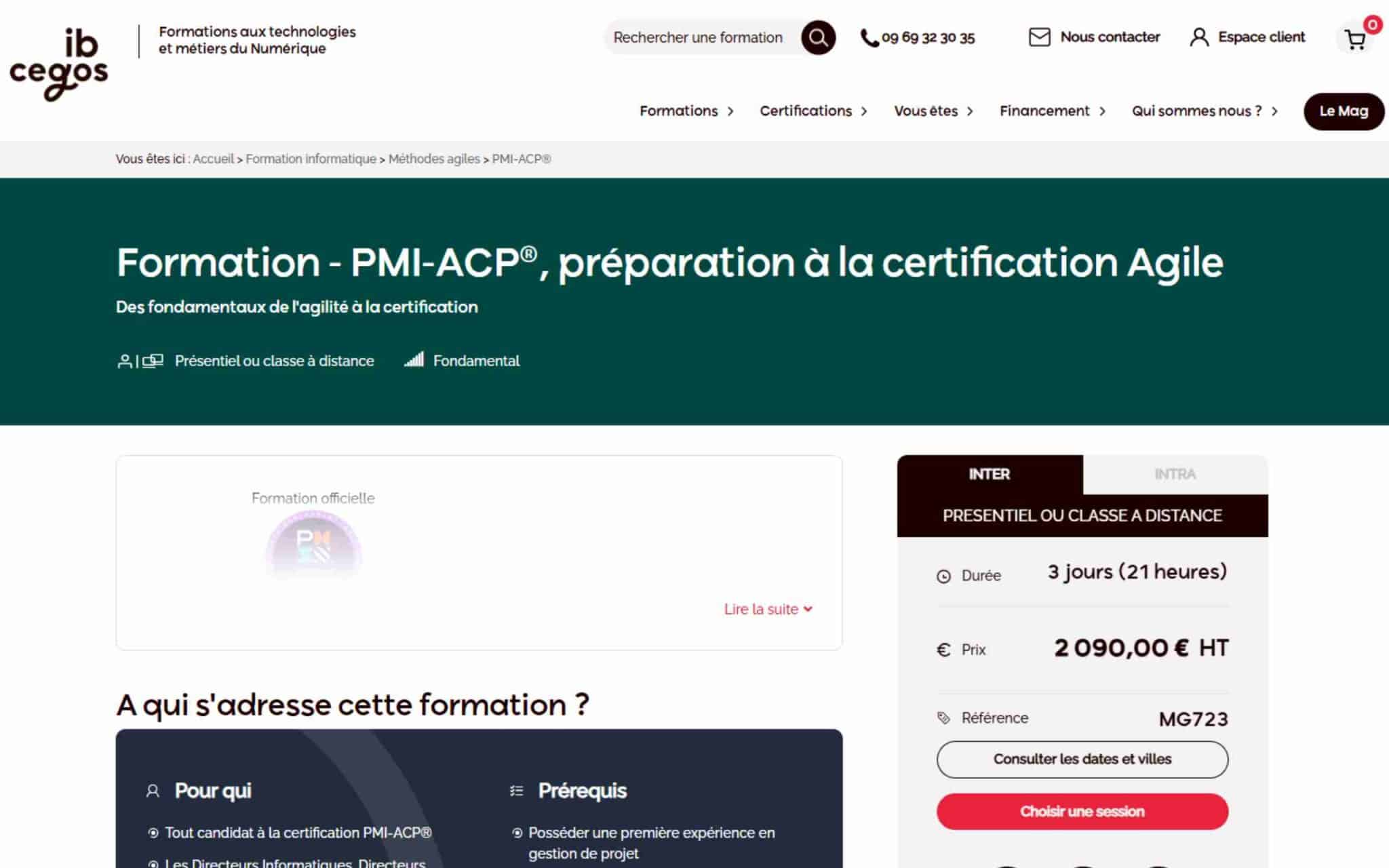 Formation - PMI-ACP, préparation à la certification Agile - ib Cegos