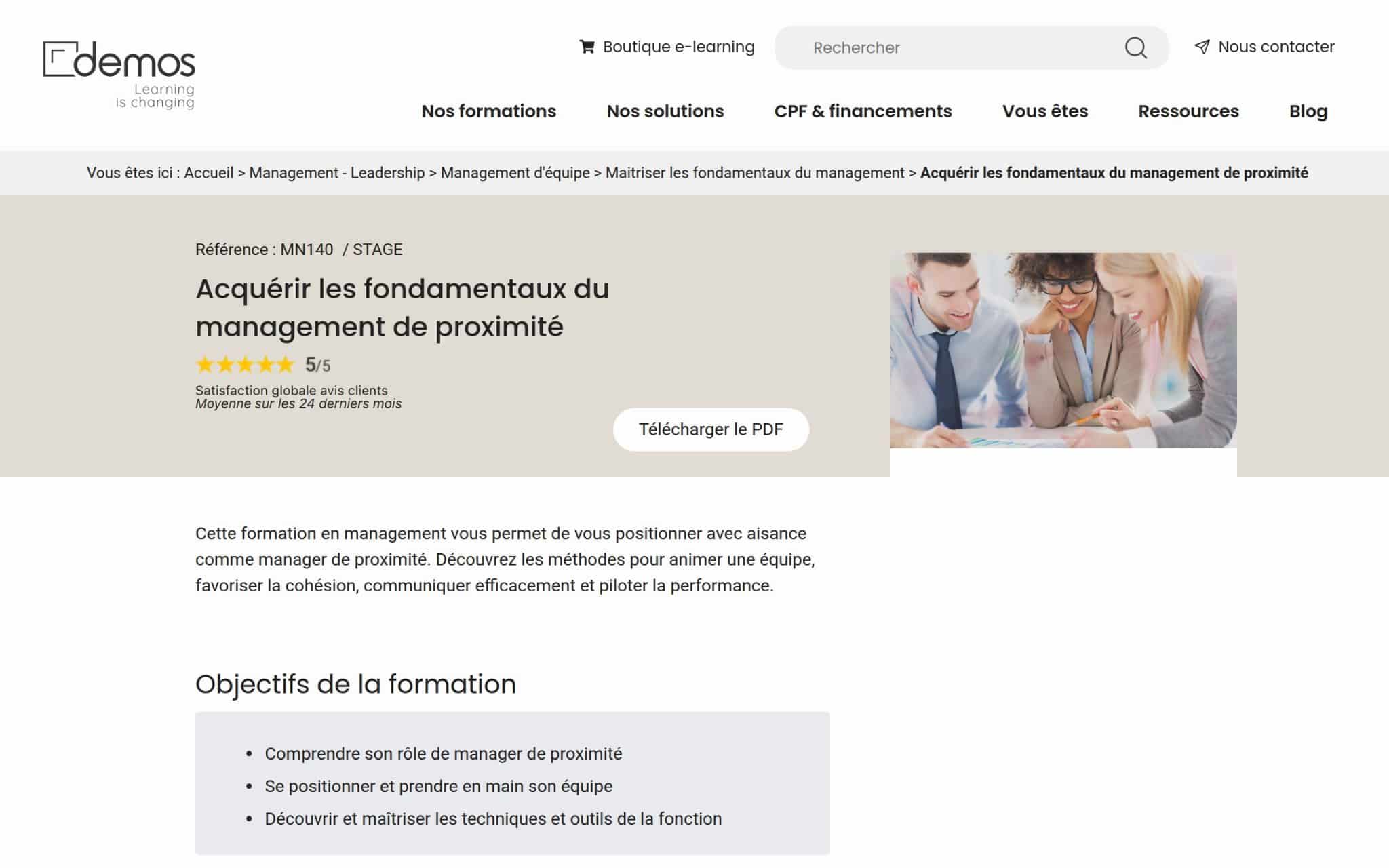 Acquérir les fondamentaux du management de proximité - Demos