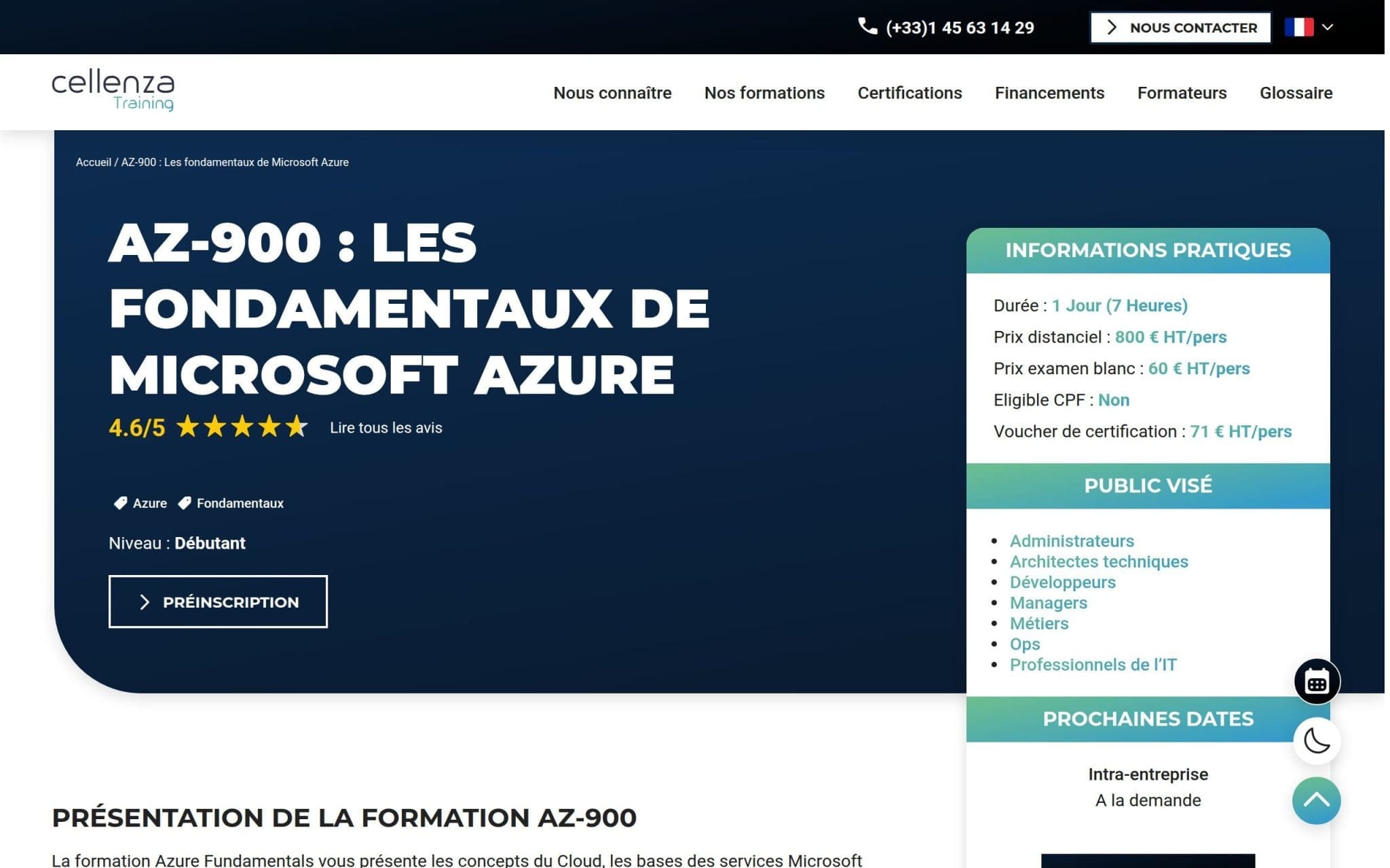 AZ-900 : Les fondamentaux de Microsoft Azure - Cellenza Training