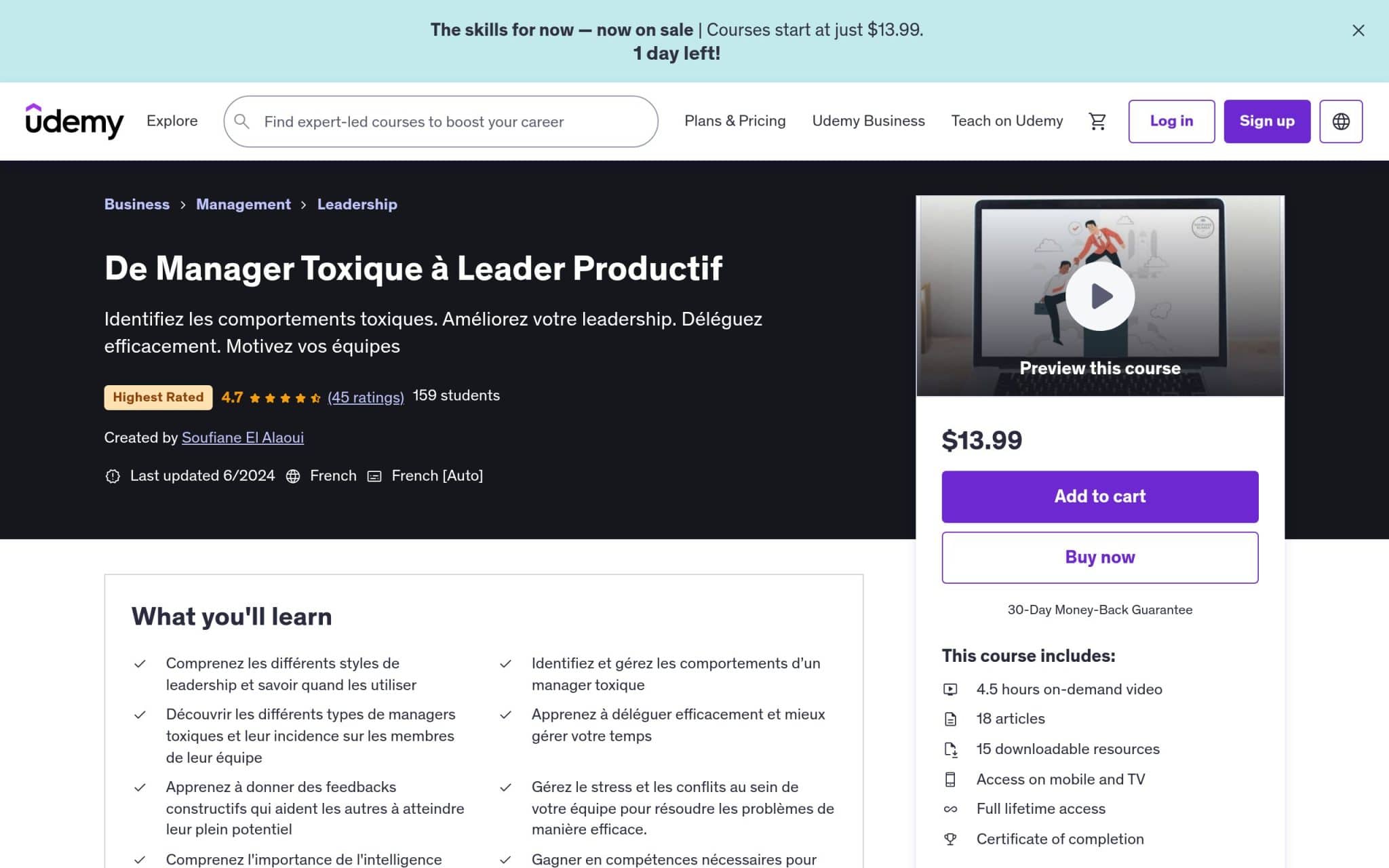 De Manager Toxique à Leader Productif - Udemy