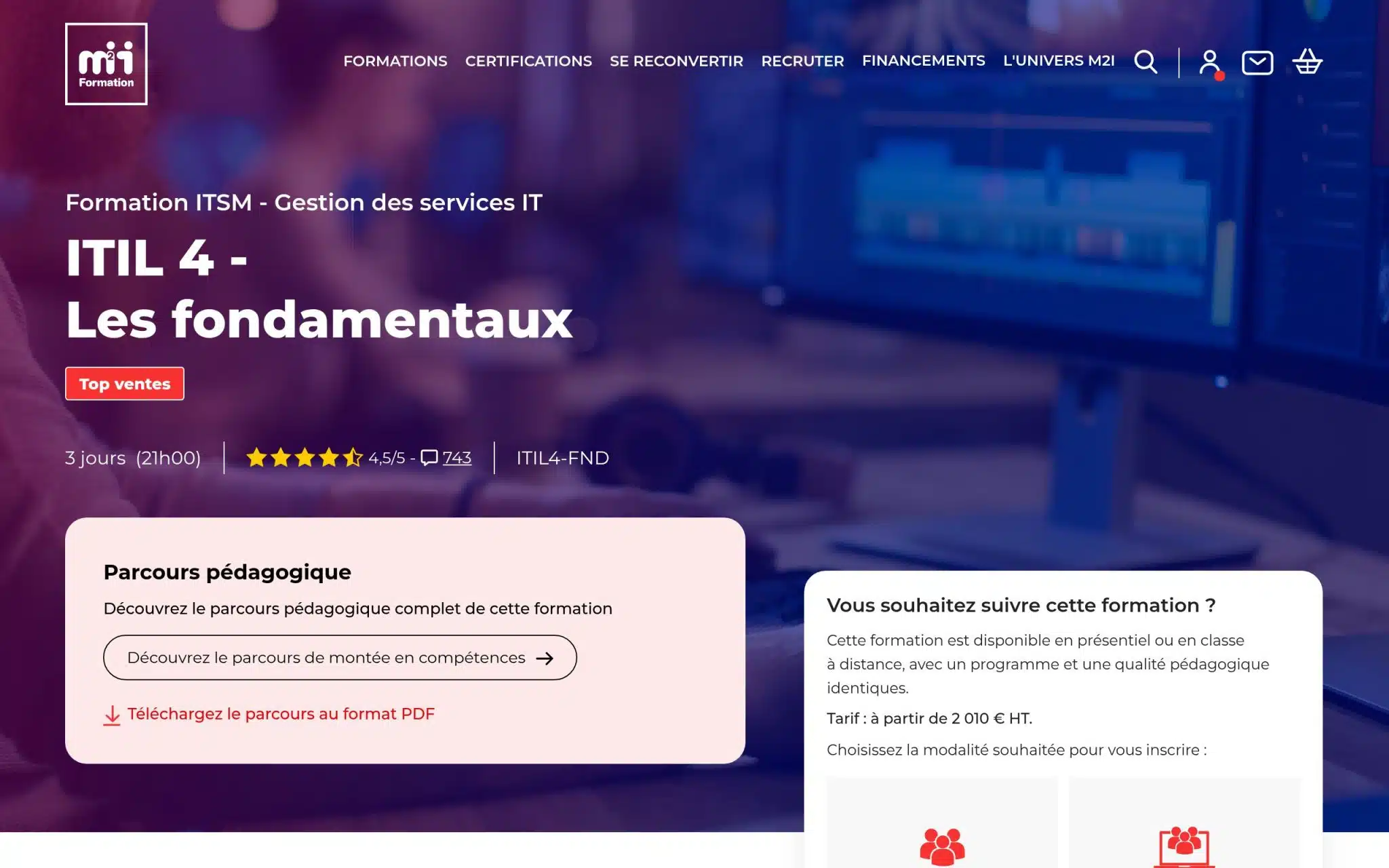 ITIL 4 - Les fondamentaux - M2i