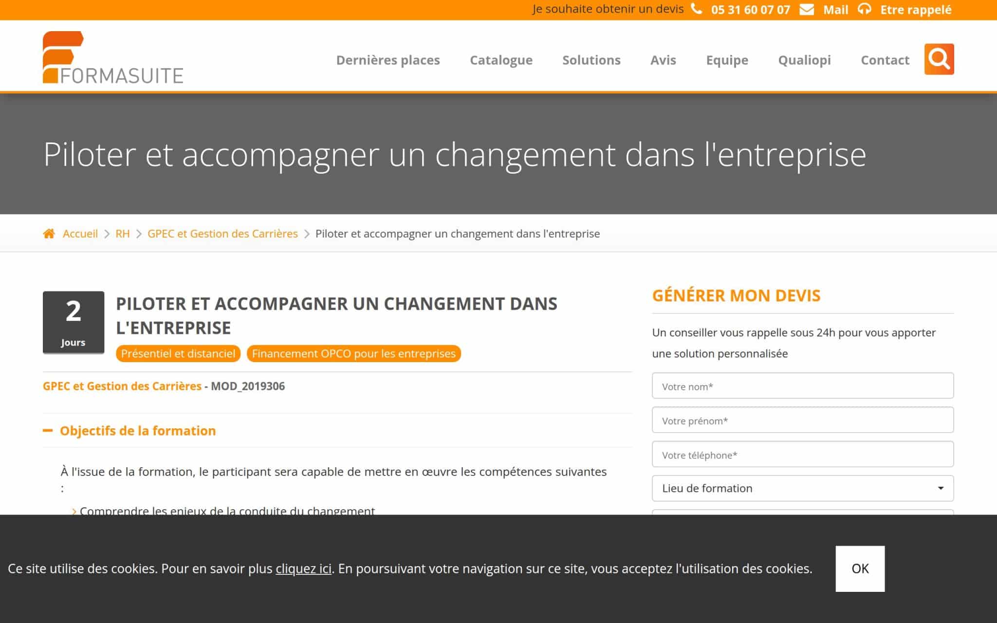 Piloter et accompagner un changement dans l'entreprise - Formasuite