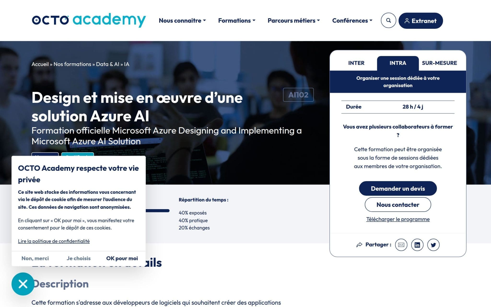 Design et mise en œuvre d’une solution Azure AI - Octo Academy