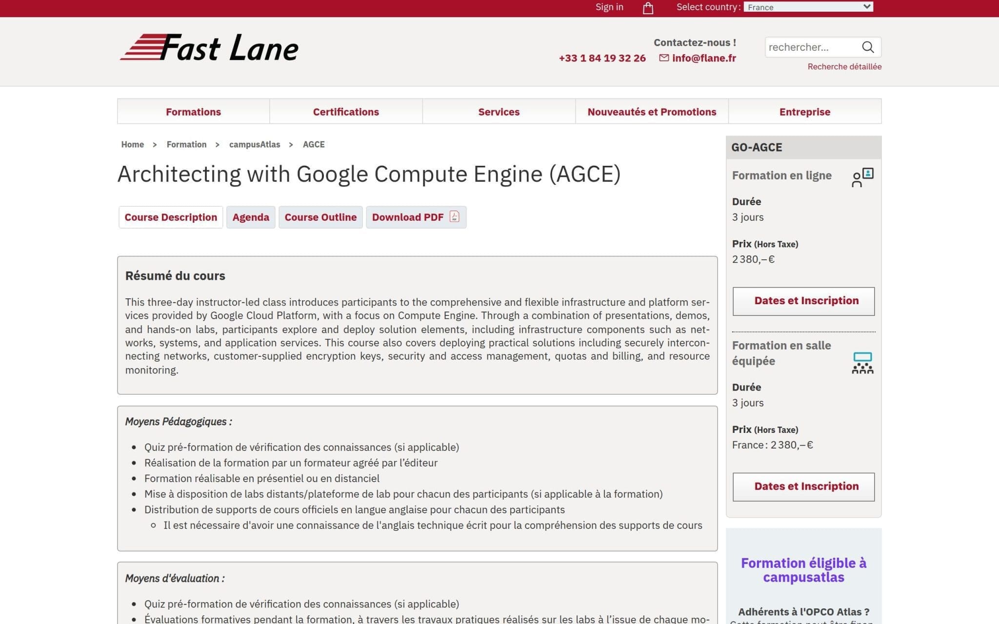 Architecture avec Google Compute Engine (AGCE) - Fast Lane