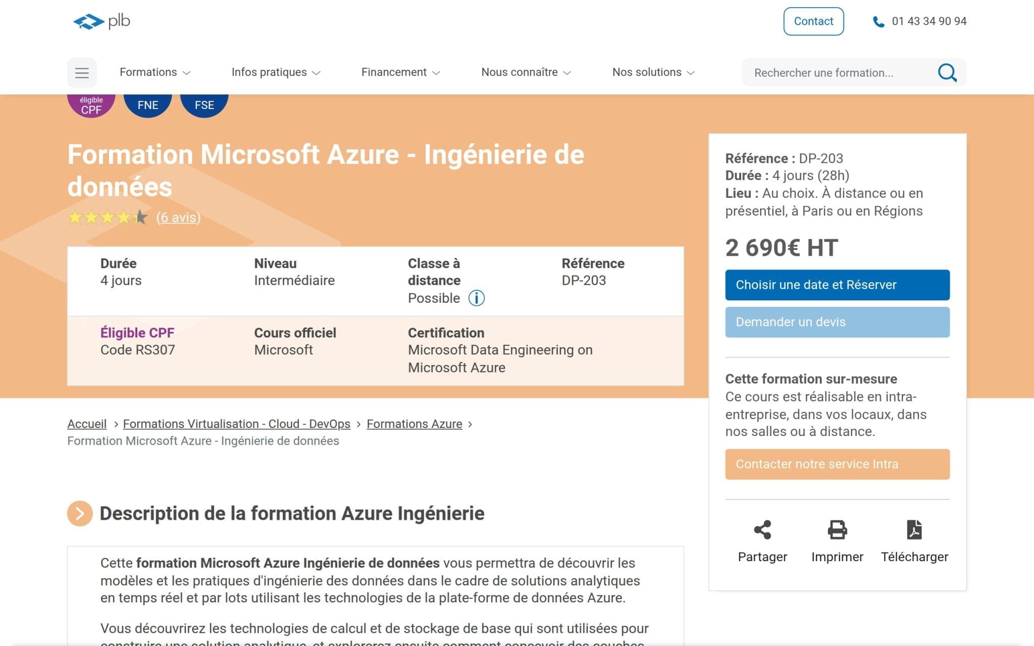 Formation Microsoft Azure - Ingénierie de données - Plb Consultant