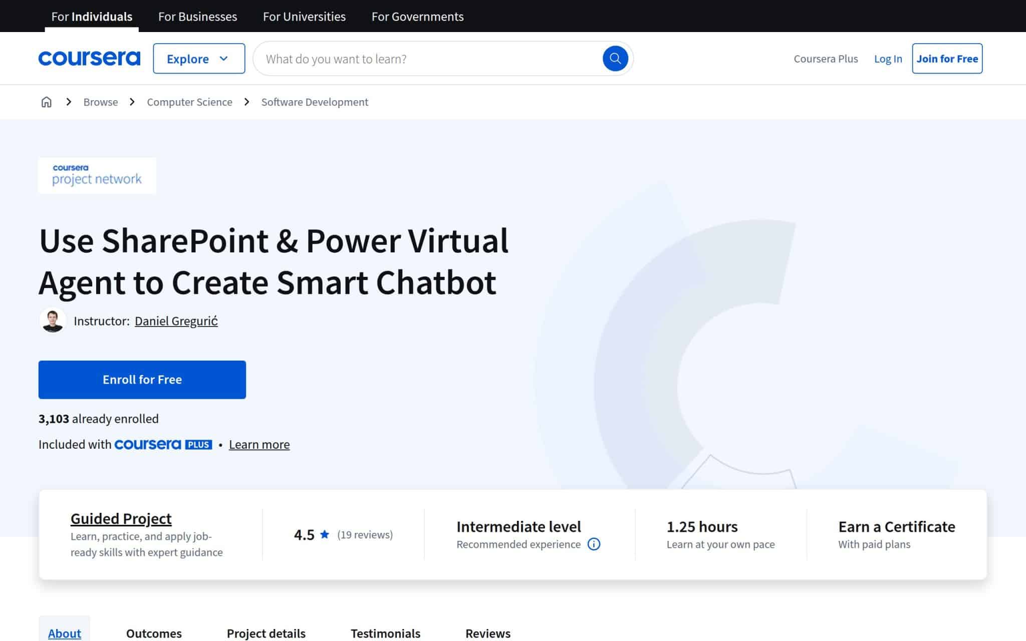 Utilisez SharePoint et Power Virtual Agent pour créer un chatbot intelligent - Coursera