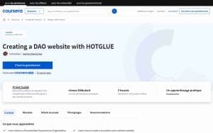Creating a DAO website with HOTGLUE – Coursera