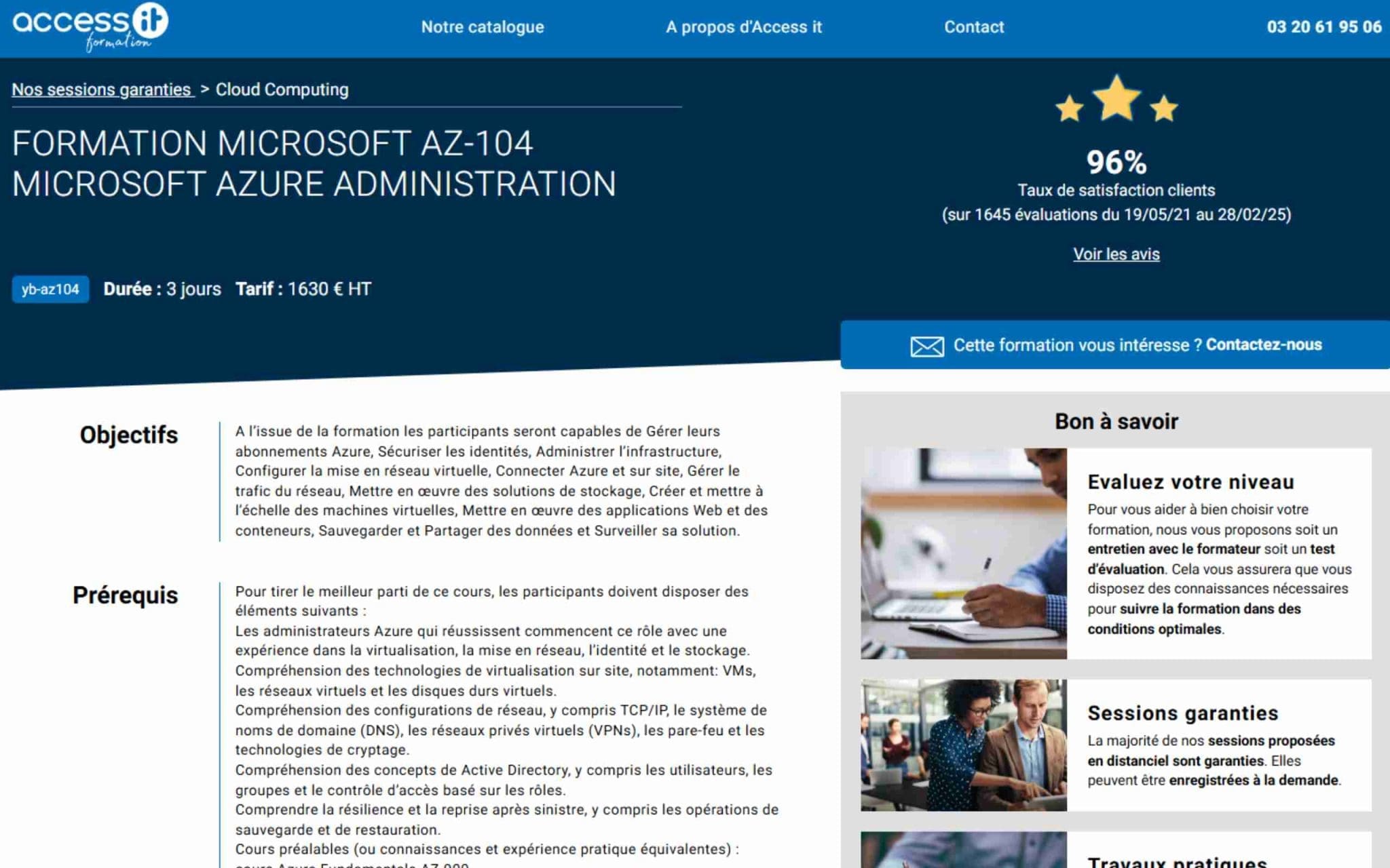 Formation Microsoft AZ-104 Microsoft Azure Administration - Access IT