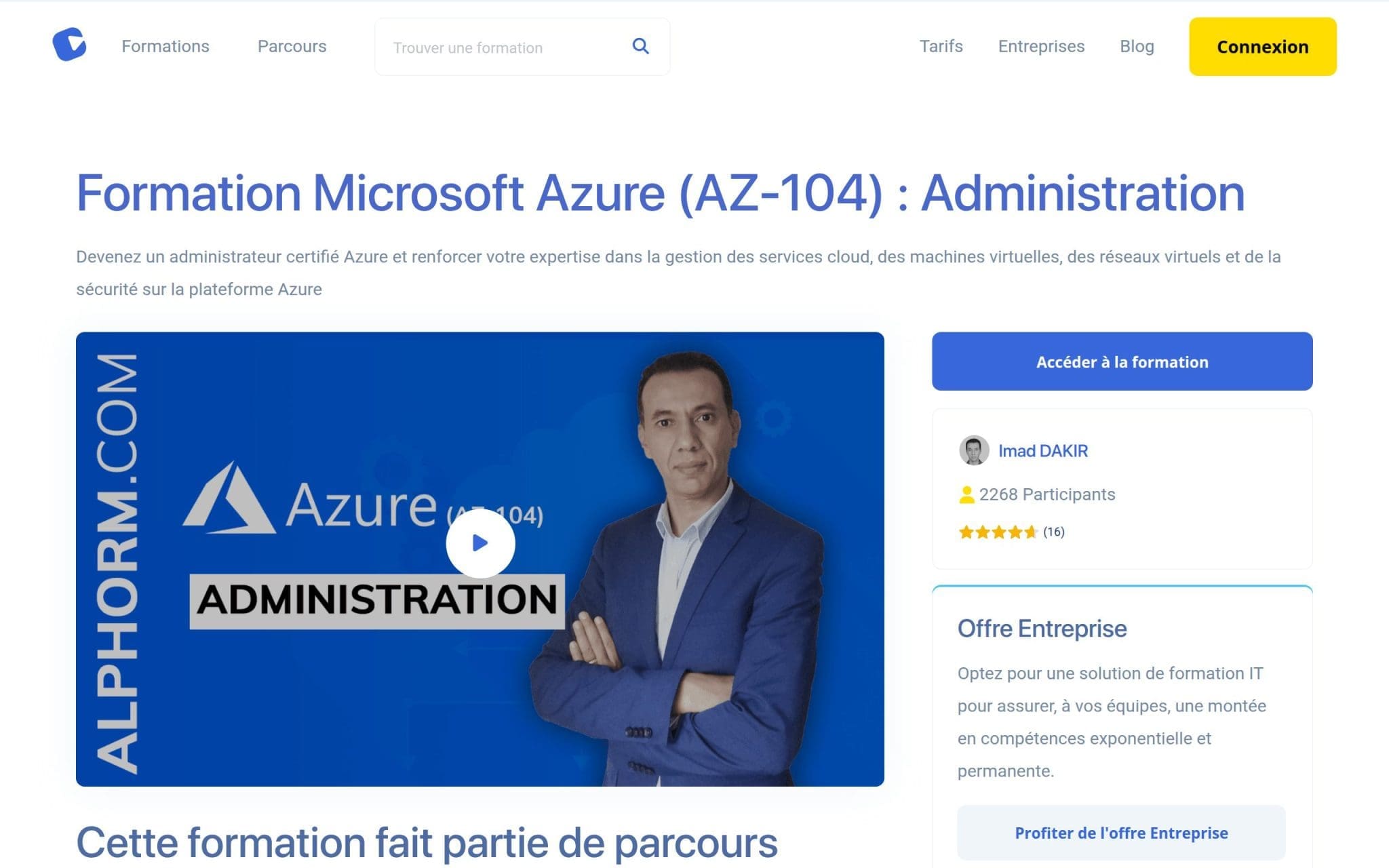 Formation Microsoft Azure (AZ-104) : Administration - Alphorm