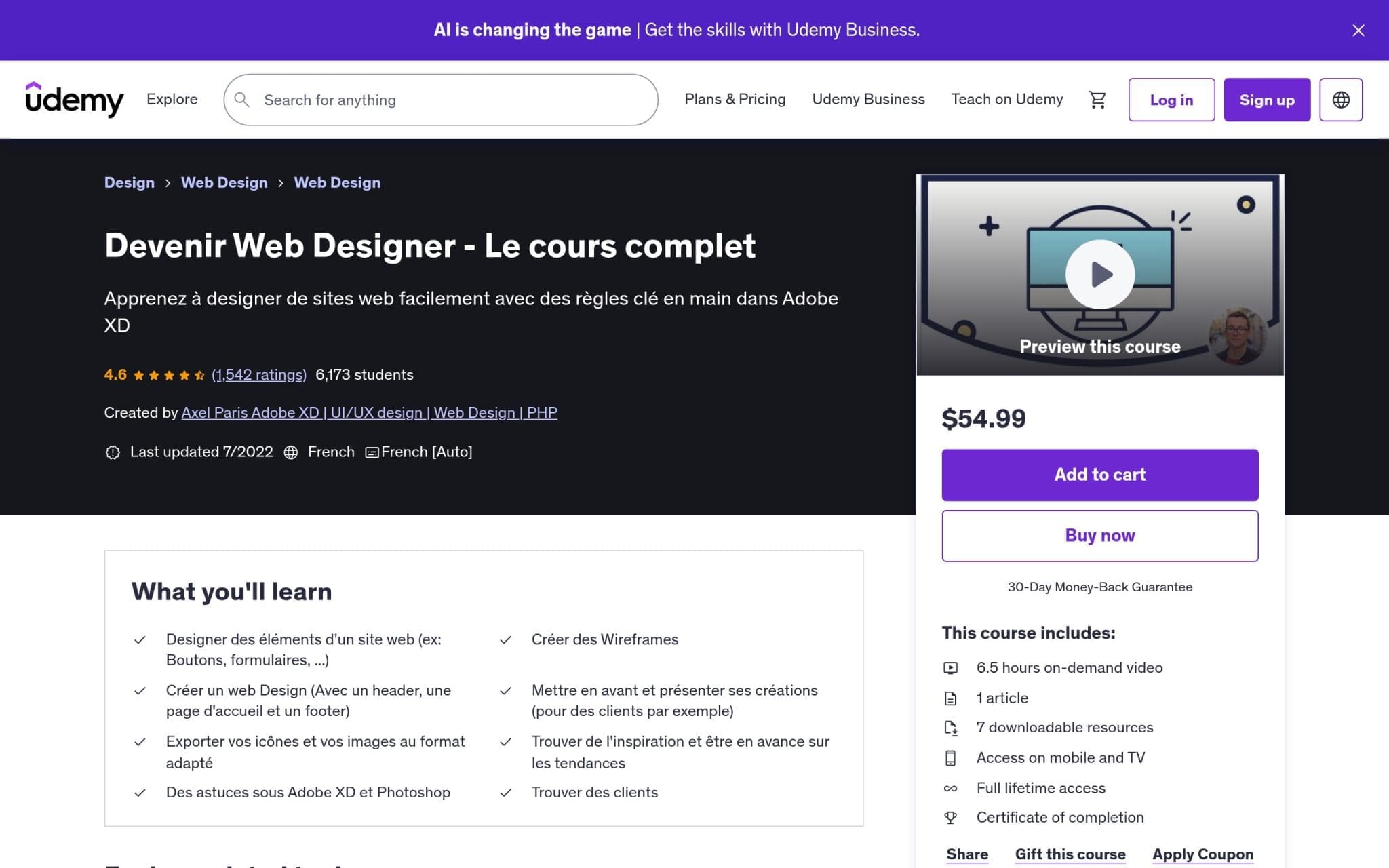 Devenir Web Designer - Le cours complet - Udemy