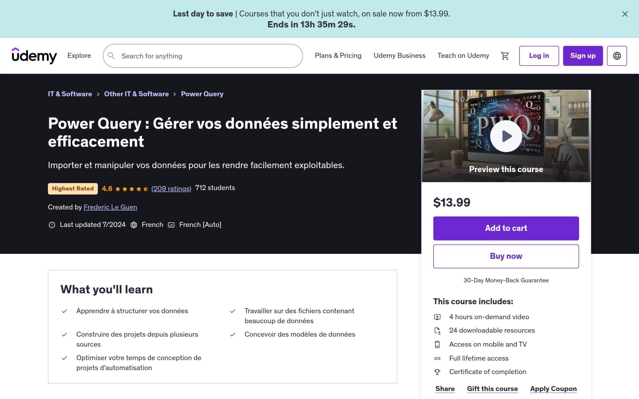 Power Query : Gérer vos données simplement et efficacement - Udemy