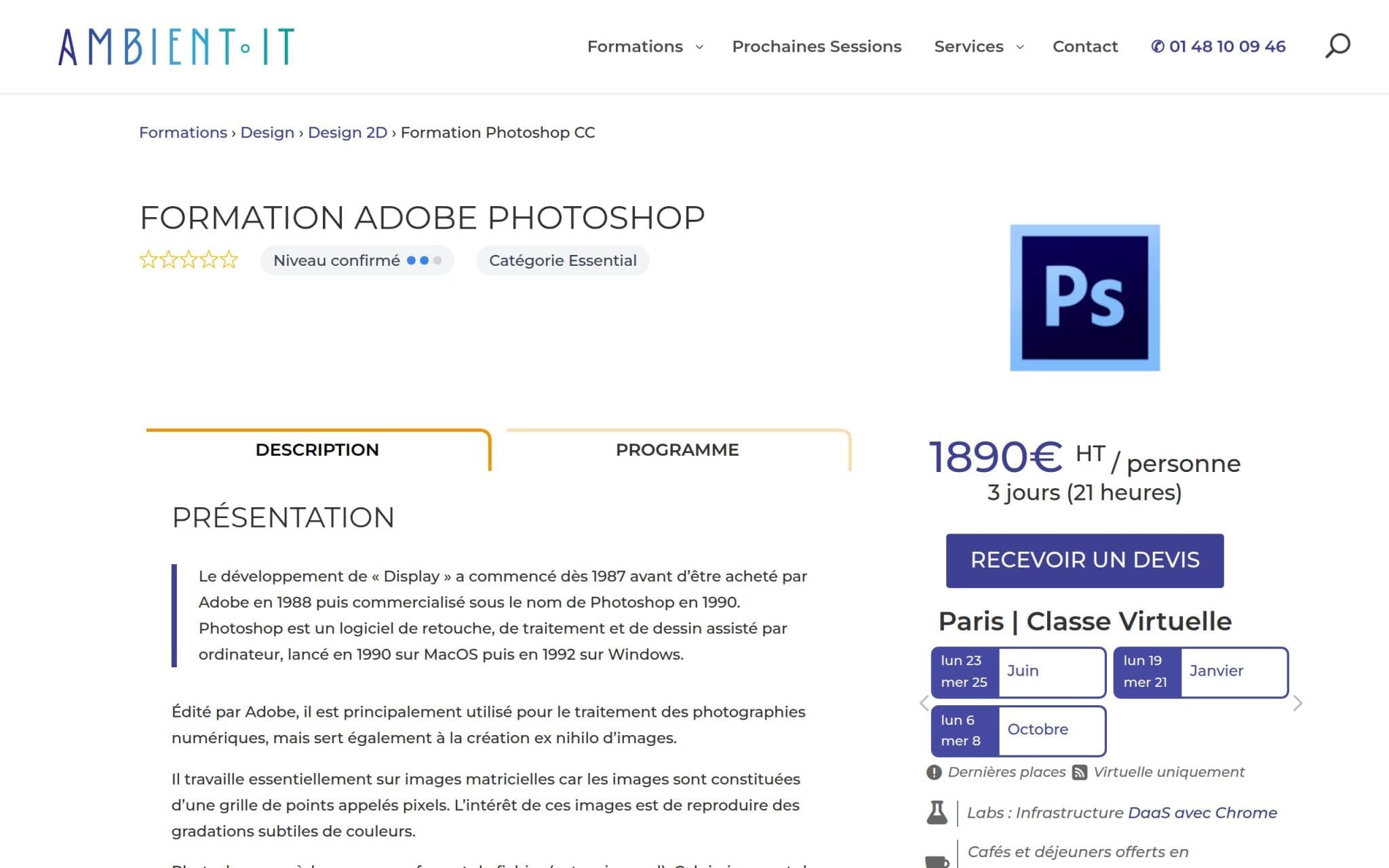 Formation Adobe Photoshop - Ambient IT