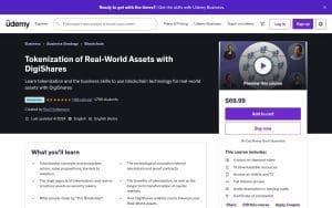 Tokenization of Real-World Assets with DigiShares – Udemy
