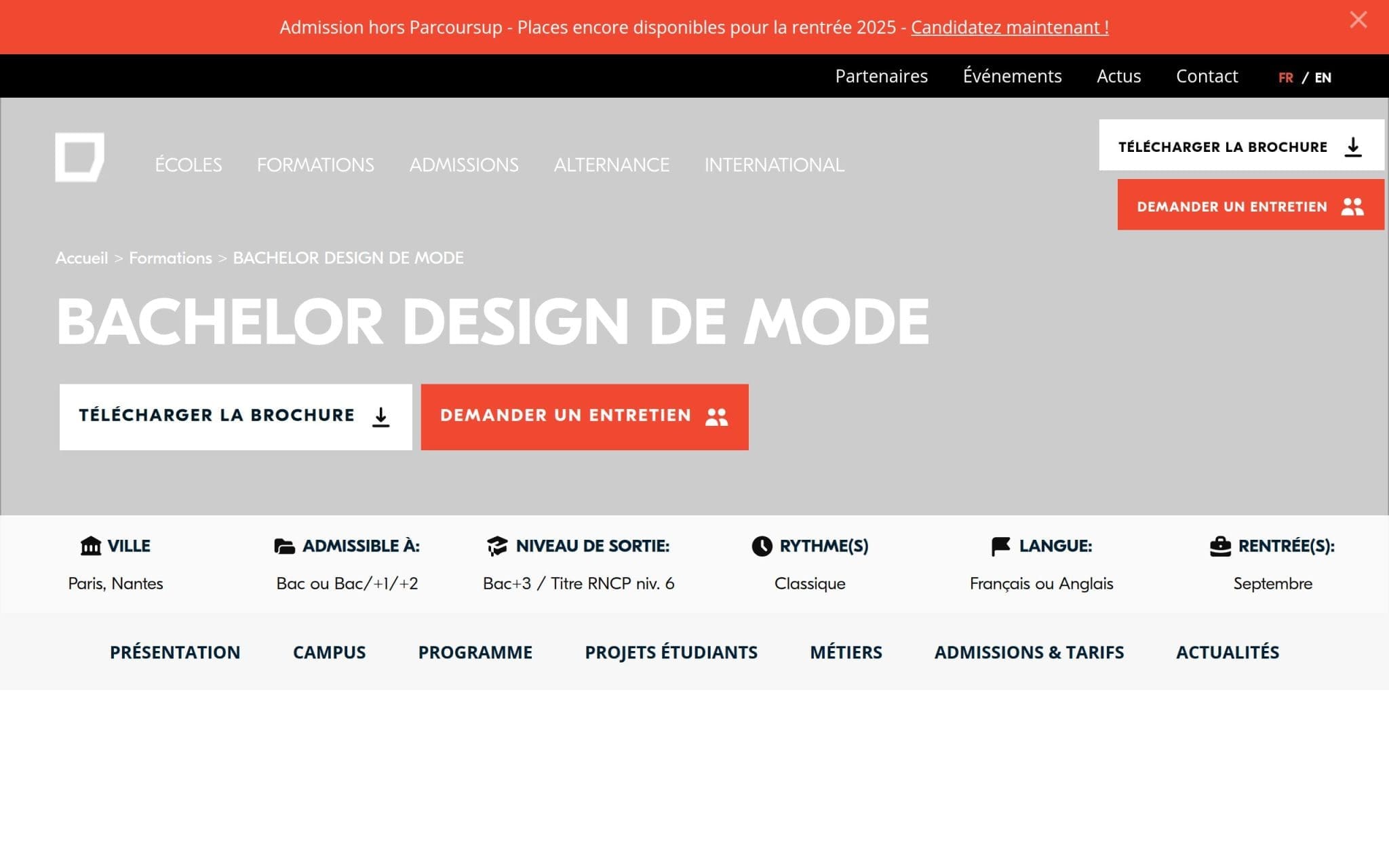 Bachelor Design de Mode - LISAA