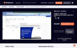 Bubble – Créer une marketplace sans coder de A à Z – Elephorm