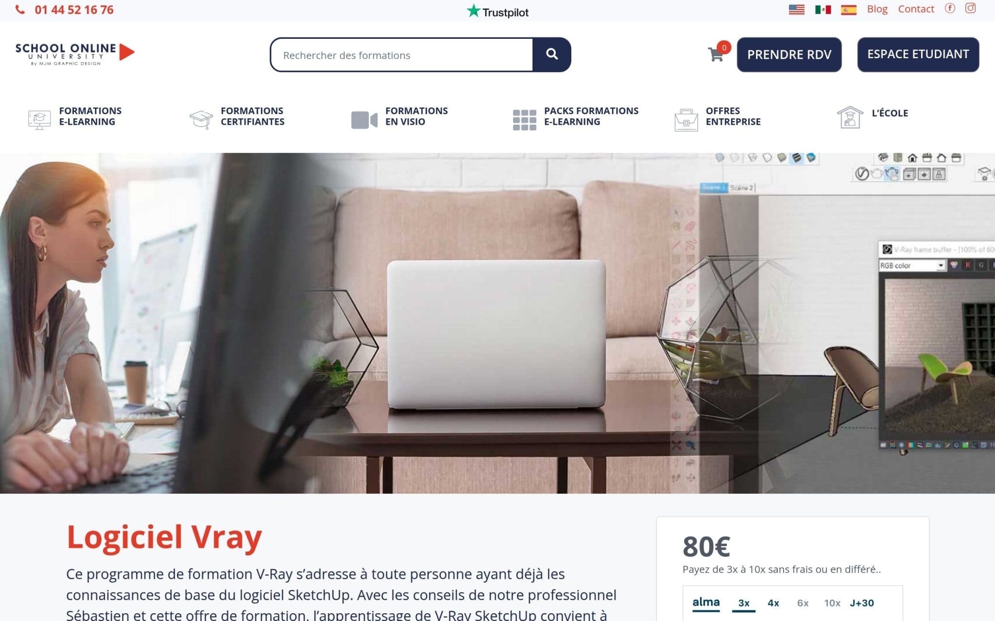 Logiciel Vray - School Online University